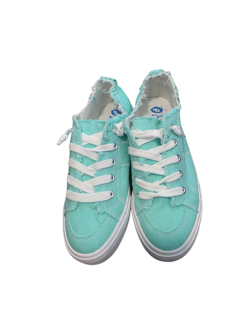 Obtaom Casual Canvas Sneakers in Aqua